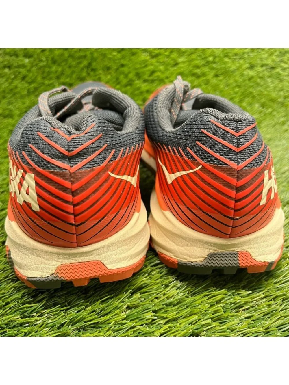 Hoka One One Torrent 2 Womens Size 8 Gray Orange Trail Running Shoes Sneakers